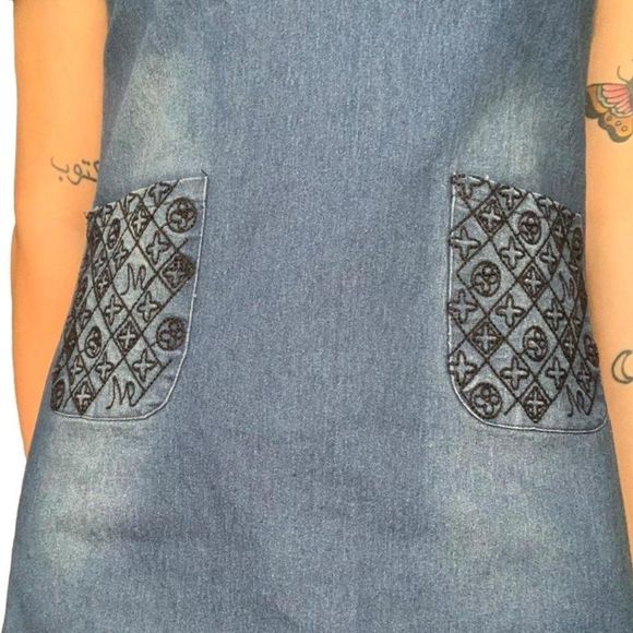 DENIM MINI DRESS - Picture 4 of 4